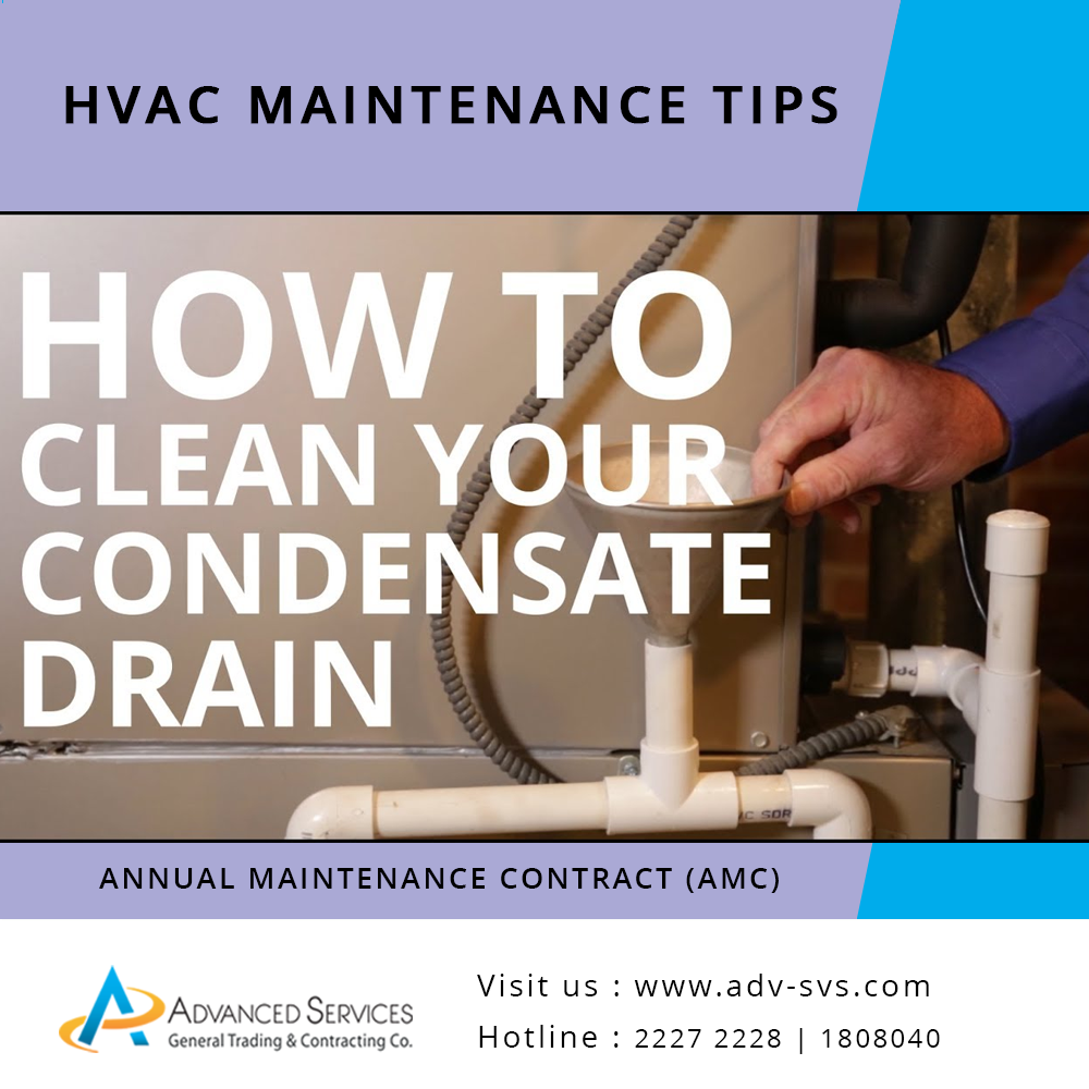 HVAC Maintenance Clearing Condensate Drain Lines